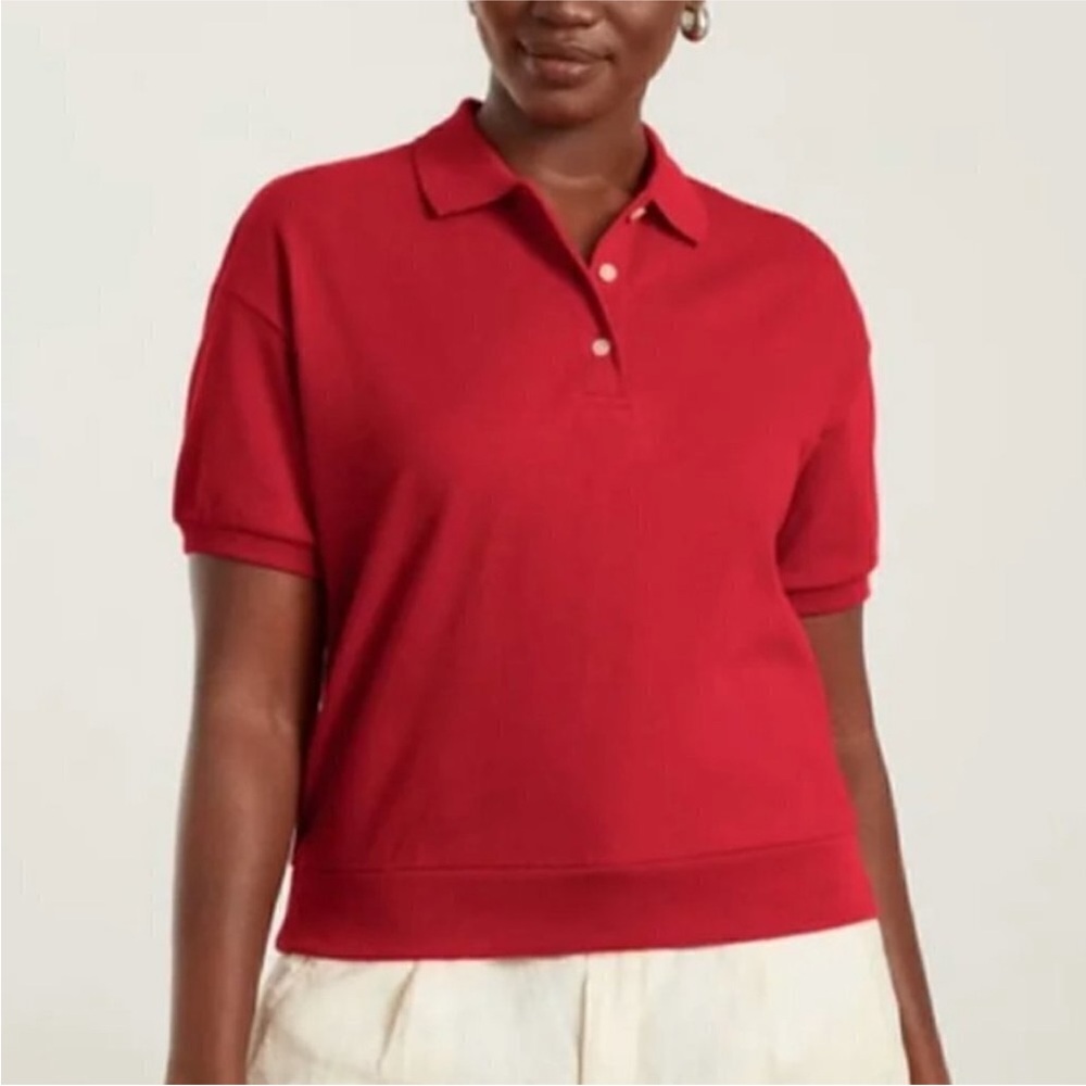 Everlane Organic Cotton Polo Big Red Size Small New